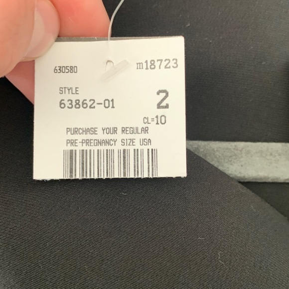 NWT Seraphine‎ Maternity draped long black vest size 2 nursing - Picture 8 of 8